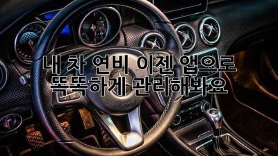 내 차 연비, 이젠 앱으로 똑똑하게 관리해봐요!