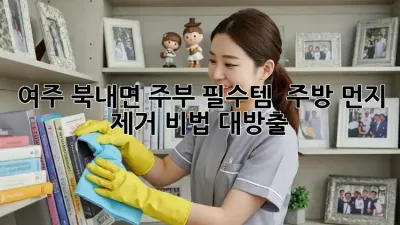 여주 북내면 주부 필수템 ✨ 주방 먼지 제거 비법 대방출!